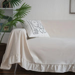 housse canapé polyestère beige texture lin rustique extérieur accueil fixations