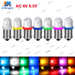 ampoules led non polarisées 6v 6.3v ba9s transparentes modernes 10pcs blanc rouge vert bleu