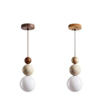 suspension lumineuse pierre moderne 6000K 4000K 3000K beige claire granuleuse salon chambre