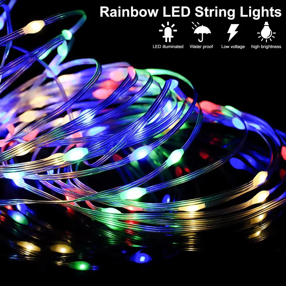 guirlande led multicolore bluetooth diy moderne décoration fête 10m 15m 20m 5m rgb ic