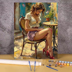 peinture numéro fleurs tournesols kit diy multicolore tableau art opacité guide brosse couleurs