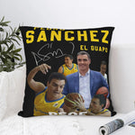 taies d'oreiller motif basket noir zip invisible moderne lit polyester coton pedro sanchez psoe