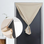 Voilage occultant beige petite hauteur 120 cm pour porte ou fenêtre avec attache simple