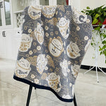 serviette bain coton bio rapide absorbant moderne motif géométrique blanc bleu orange gris