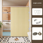 rideau douche gris clair moderne texture géométrique imperméable polyester salle bain maison