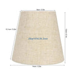 abat jour classique toile lin beige clair fixé tringle dimension 14x13cm lumière domestique moderne