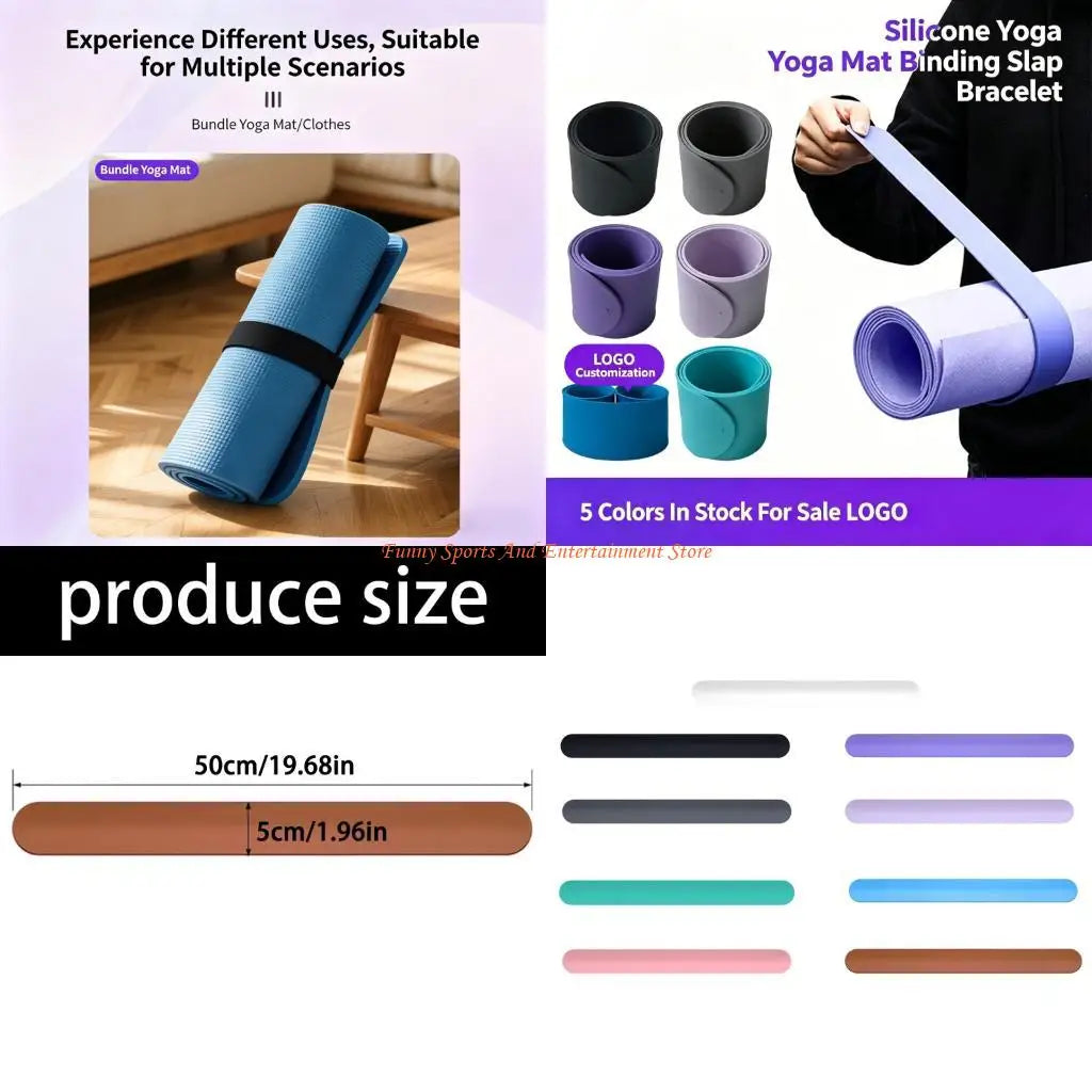 tapis yoga bleu noir gris violet moderne bracelet silicone durable