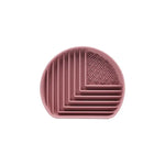 bol nourriture chien silicone vert bleu rose rayures horizontales grille perforation minimaliste