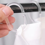 anneaux rideau douche transparent adhésifs accessoires salle bains modernes plastique