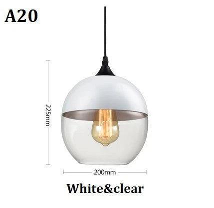 Suspension lumineuse moderne verre translucide câble noir salon chambre