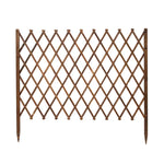 clôture pliable bois marron clair moderne facilement assemblée maille diagonale antirouille