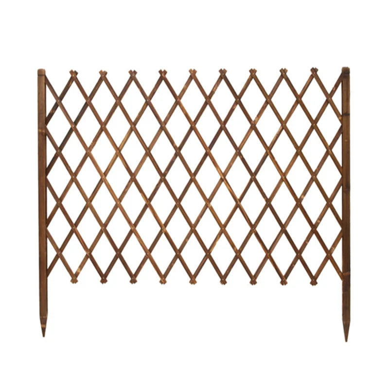 clôture pliable bois marron clair moderne facilement assemblée maille diagonale antirouille