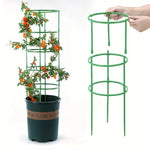 Support plante structure circulaire vert moderne fixations elbows jardin 17.5cm hauteur 20cm diamètre