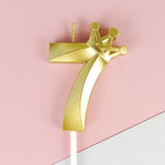 bougies chiffres or festives moderne couronne pique anniversaire mariage numérotation