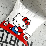 housse coussin carré hello kitty motif fleurs lapin ours coeurs chaussettes polyéstère decorative lit