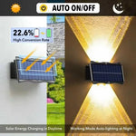 lampes murales solaires extérieures modernes couleurs chaudes ip65 led autoinstallation festiveextérieur