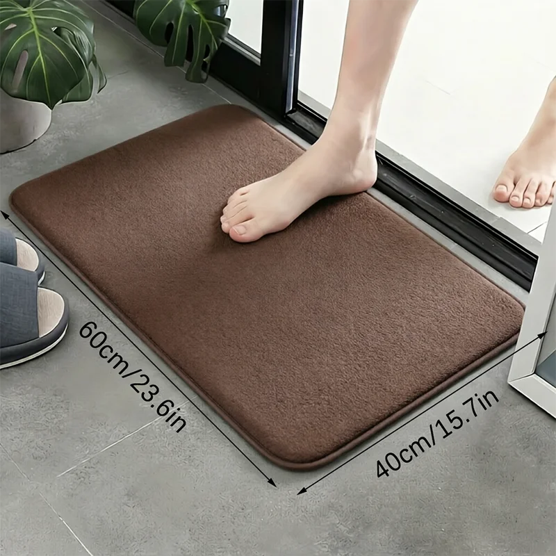 tapis sol absorbant polyester antidérapant salle bain beige bleu marine gris moderne