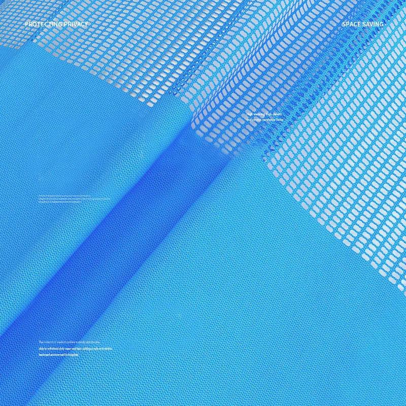 rideau partition hospitalière bleu clair rayures horizontales moderne opaque inclusion