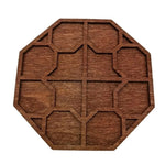 support bijoux pierres semi précieuses marron clair grille compartiments moderne multiple rangement spécimens minéraux