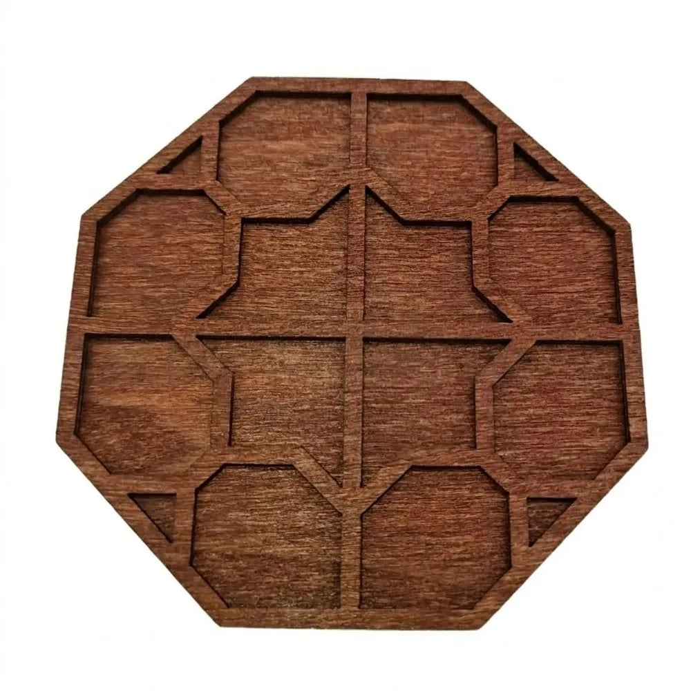 support bijoux pierres semi précieuses marron clair grille compartiments moderne multiple rangement spécimens minéraux