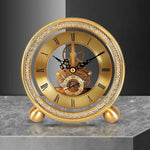 Horloge de table design minimaliste en métal noir