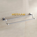 porte serviettes mural chrome acier inoxydable double barres 60cm moderne vis incluscléallen