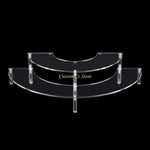 présentation transparente moderne support bijoux transparent sans motif grille tailles