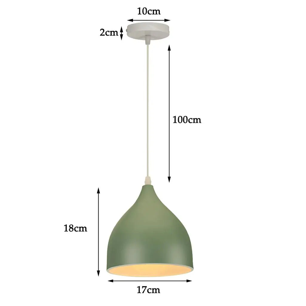 suspension lumineuse moderne vert conique câble suspendu salon chambrehôtel