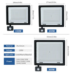 projecteur led extérieur noir capteur mouvement étanche aluminium mur jardin sécurité