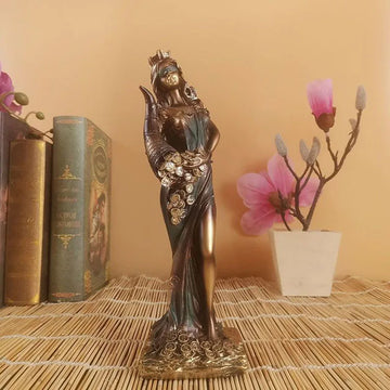 statue justice thémis bronze or balance épée couronne livres antiques classique antique