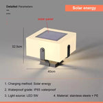 lampe solaire extérieure ip55 led contemporaine minimaliste blanc doré noir