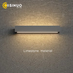 applique murale led moderne gris blanc calcaire étanche extérieure entrée jardin villa