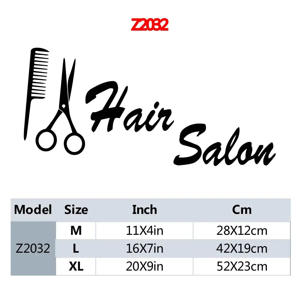 sticker mural moderne coiffure fleur textes salon cheveux symboles spa adhésif chambre salon