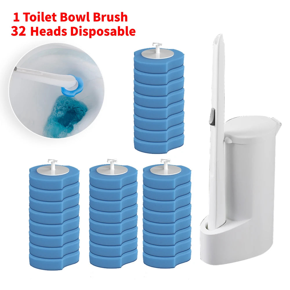 brosse toilette jetable bleu blanc rechargeable nettoyant moderne pratique récharges