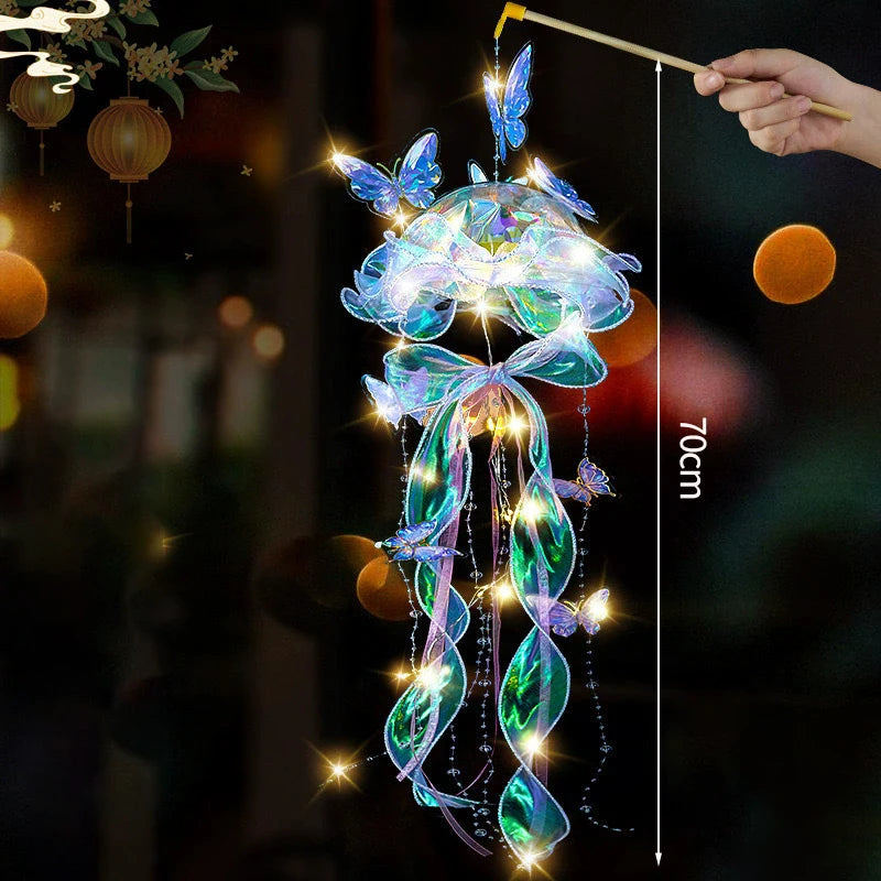 méduses lumineuses multicolores transparentes modernes guirlande lumineuse décoration chambre événement festive