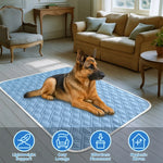 tapis refroidissement animal quilté anti dérapant bleu clair moderne polyester