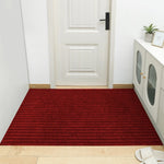 tapis moderne rayé gris rouge marron imperméable antidérapant lavable salon porte d'entrée
