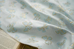tissu polyester rose clair papillons doré noir moderne élégant coudre bricolage respectueux environnement Jacquard