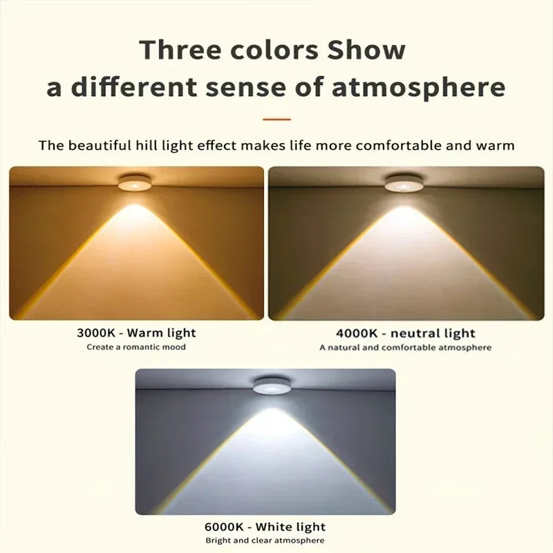 lampe led motion sensor nuit blanc moderne télécommande rechargeable autonomes
