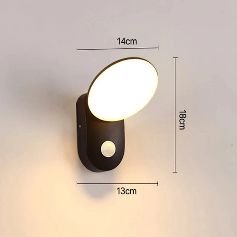 applique murale moderne détecteur mouvement induction lumiere led blanc noir chambre entrée étude salle