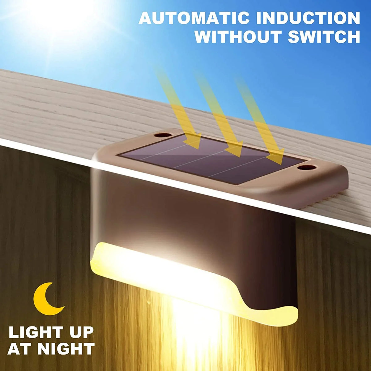 lumière solaire marron moderne extérieure ip65 auto allumage facile pas electricité coût semi transparent
