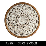 décoration murale bois blanc motif floral relief vintage bohème rustique tasse fleurs séchées bougie