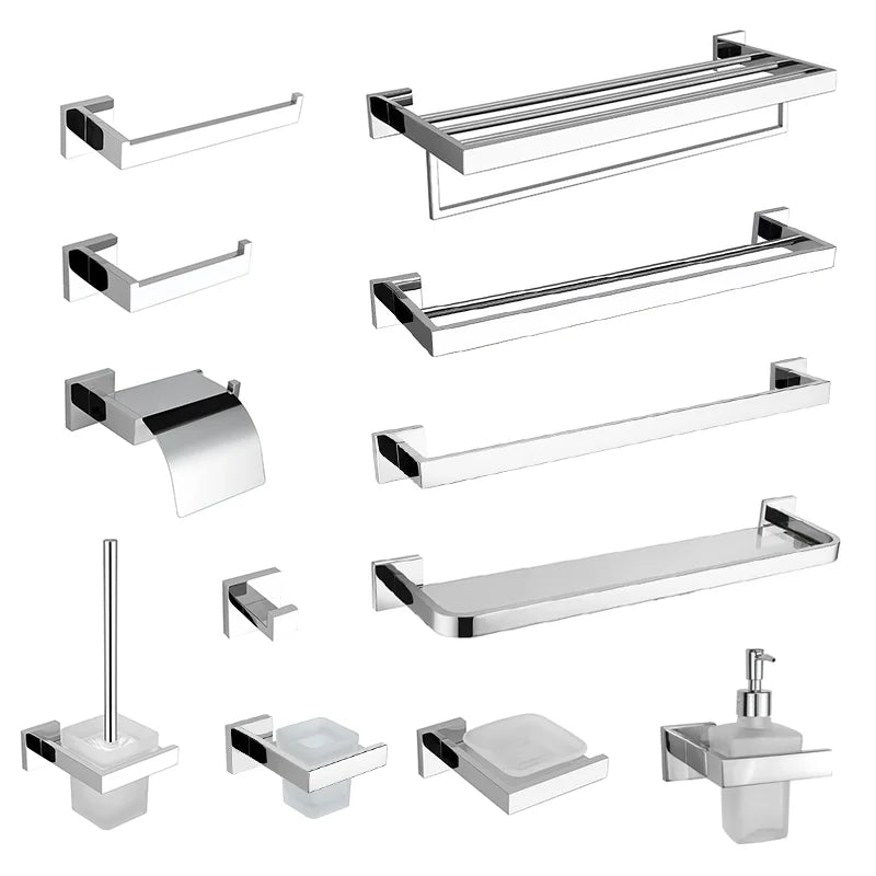 ensemble accessoires salle bain chrome porte serviette mural porte savon crochet acier inoxydable