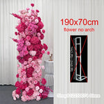 décoration mariage romantique roses artificielles colonnes florales bienvenue panel bienvenue