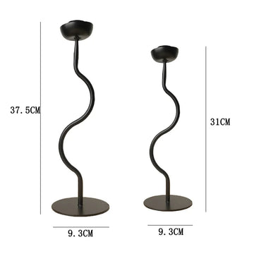 chandeliers modernes métal texturé bougeoirs simples décor maison noir beige