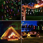 guirlande lumineuse solaire multicolore translucides 20 led 30 led 50 led moderne extérieure jardin