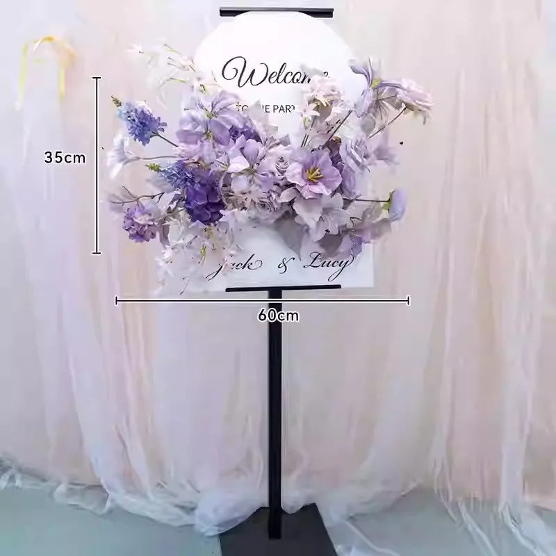 décoration mariage bouquet fleurs artificielles violettes blanches roses pâles classique romantique bienvenue party