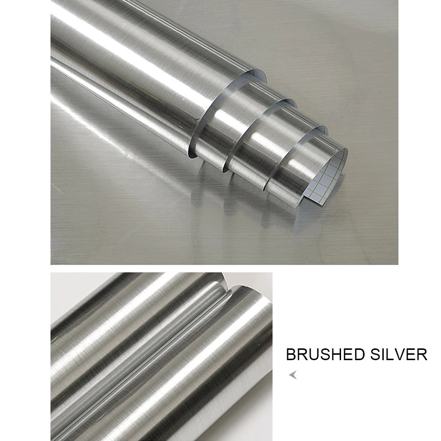 film adhésif décoratif argent or brillant moderne élégant anti statique imperméable résistant humidité 60cm