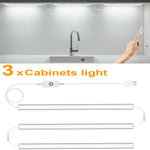 lampe placard led 30cm blanc moderne adhésif interrupteur tactile câble usb