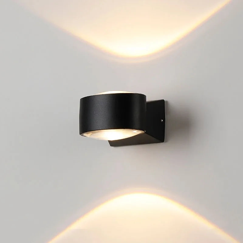 applique murale moderne led ip65 étanche noir aluminium salle salon chambre